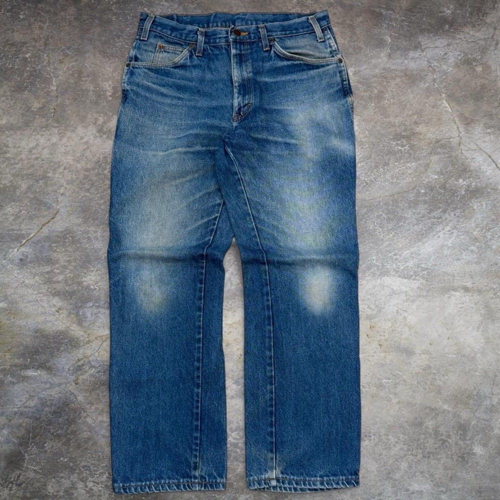 Vintage Dickies Perfectly Faded Blue Jeans Men's 32x29 Workwear Grunge 90s Y2K
